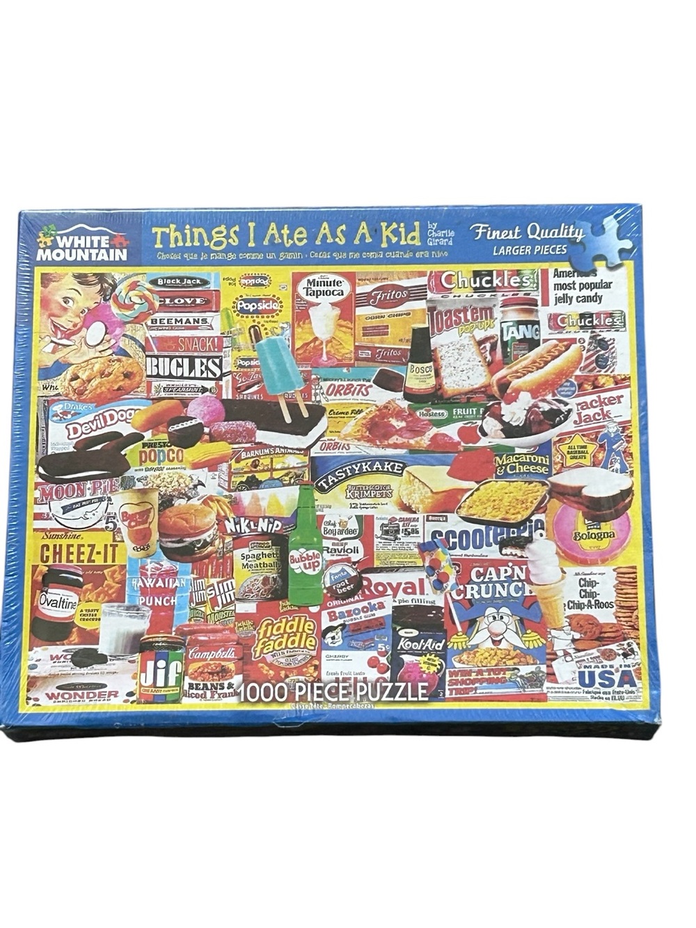 New & Sealed White Mountain Puzzle 1000 Pieces Things I Ate As A Kid